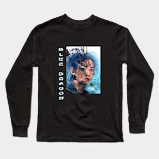 K-pop Fan Art Felix - 5 Stars - Blue Dragon Yongbokie Long Sleeve T-Shirt